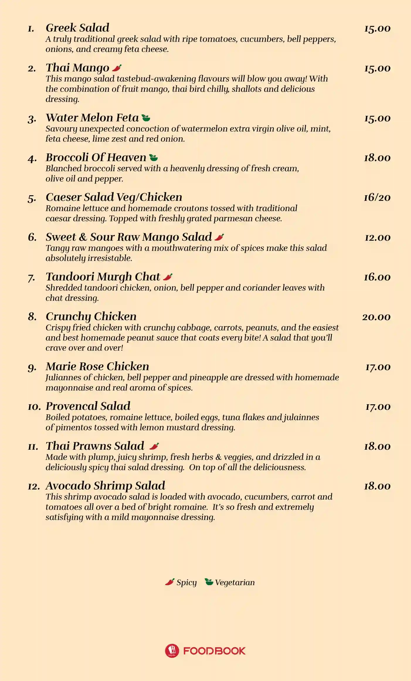 Table Menu - Nahdah DXB-03