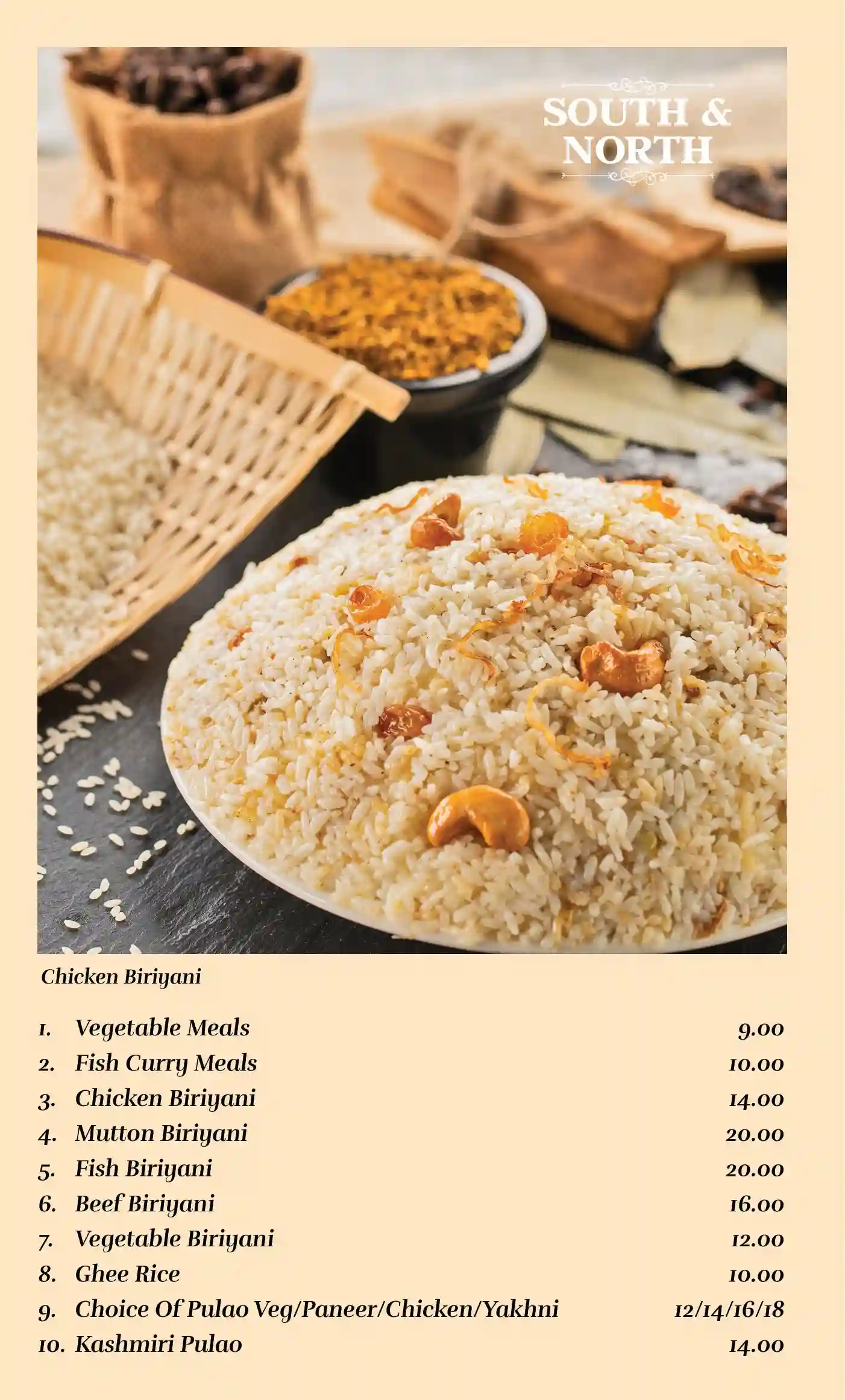 Table Menu - Nahdah DXB-26