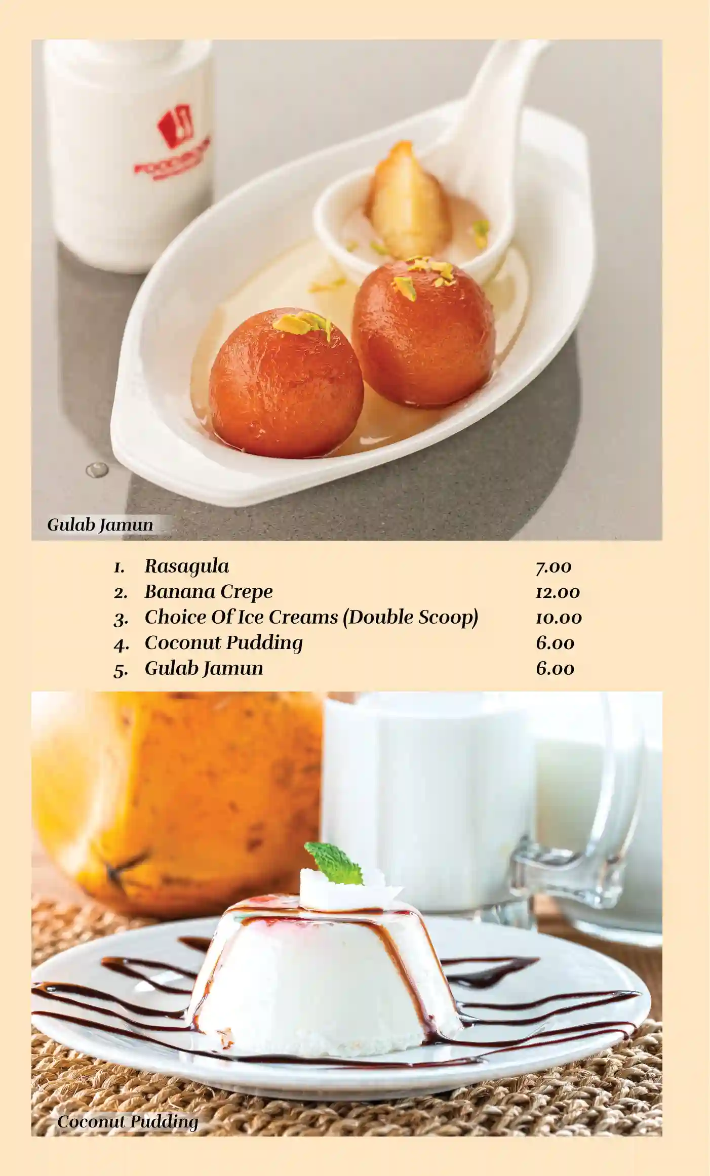 Table Menu - Nahdah DXB-30